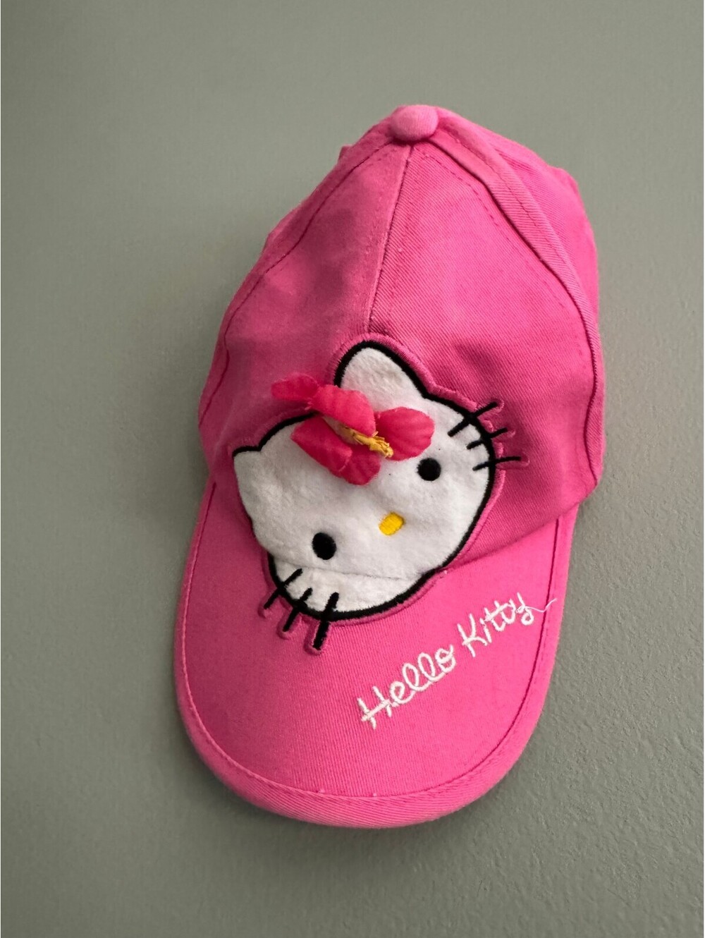 Vintage Sanrio Hello Kitty Hibiscus Flower Pink Baseball Cap Girls